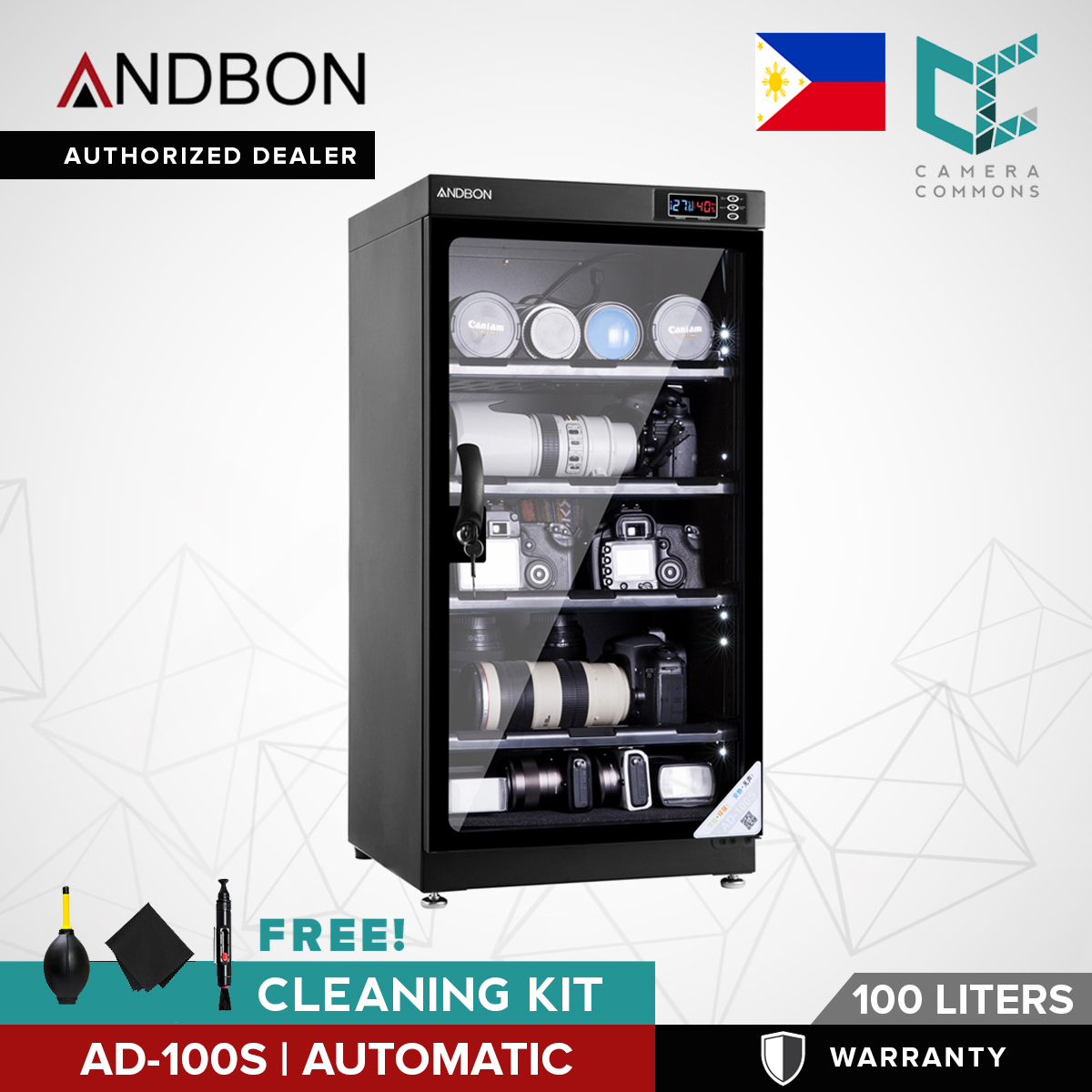Andbon AD-100S 100L Electronic Dry Cabinet Storage