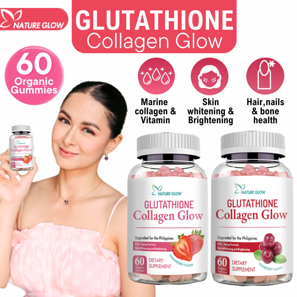 Glutathione Collagen Glow Gummies Anti-Aging Whitening Skin Glow Collagen  Gummies Vitamins Gummies from Nature Glow | Lazada PH