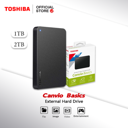 Toshiba 1TB/2TB USB 3.0 External Hard Drive, Portable