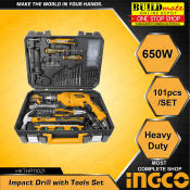 Ingco Impact Drill with DIY ToolKit 101PCS | 115PCS