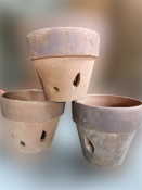 12kmyloves Orchids Clay Pot - Unpainted Traditional Terracotta