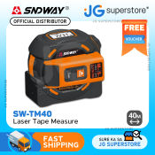 Sndway 40m Laser Distance Meter Tape Rangefinder with Self-Locking