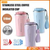 Stainless Steel Travel Coffee Mug - 510ML (Brand: N/A)