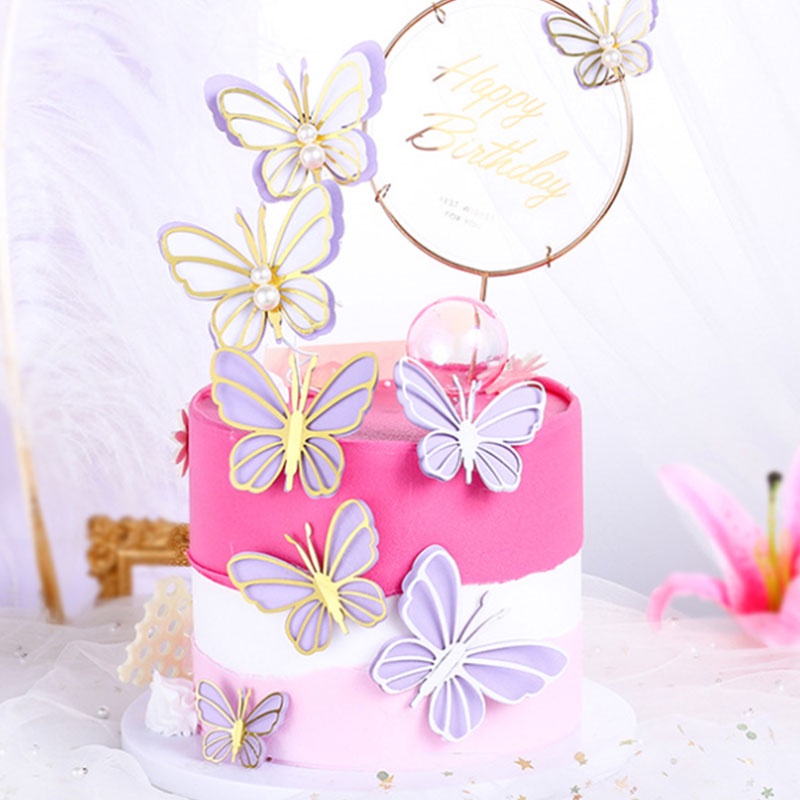 107GN Happy Birthday Airplane B Cake Topper • Edible Print Montreal