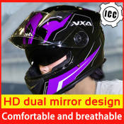 AXK Dual Visor Full Face Motorcycle Helmet - Low Price