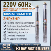 4" Stainless Steel Deep Well Pump - High Pressure & Flow