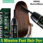 SENLOVE Herbal Hair Dye Shampoo: Fast & Effective Black/Brown Color