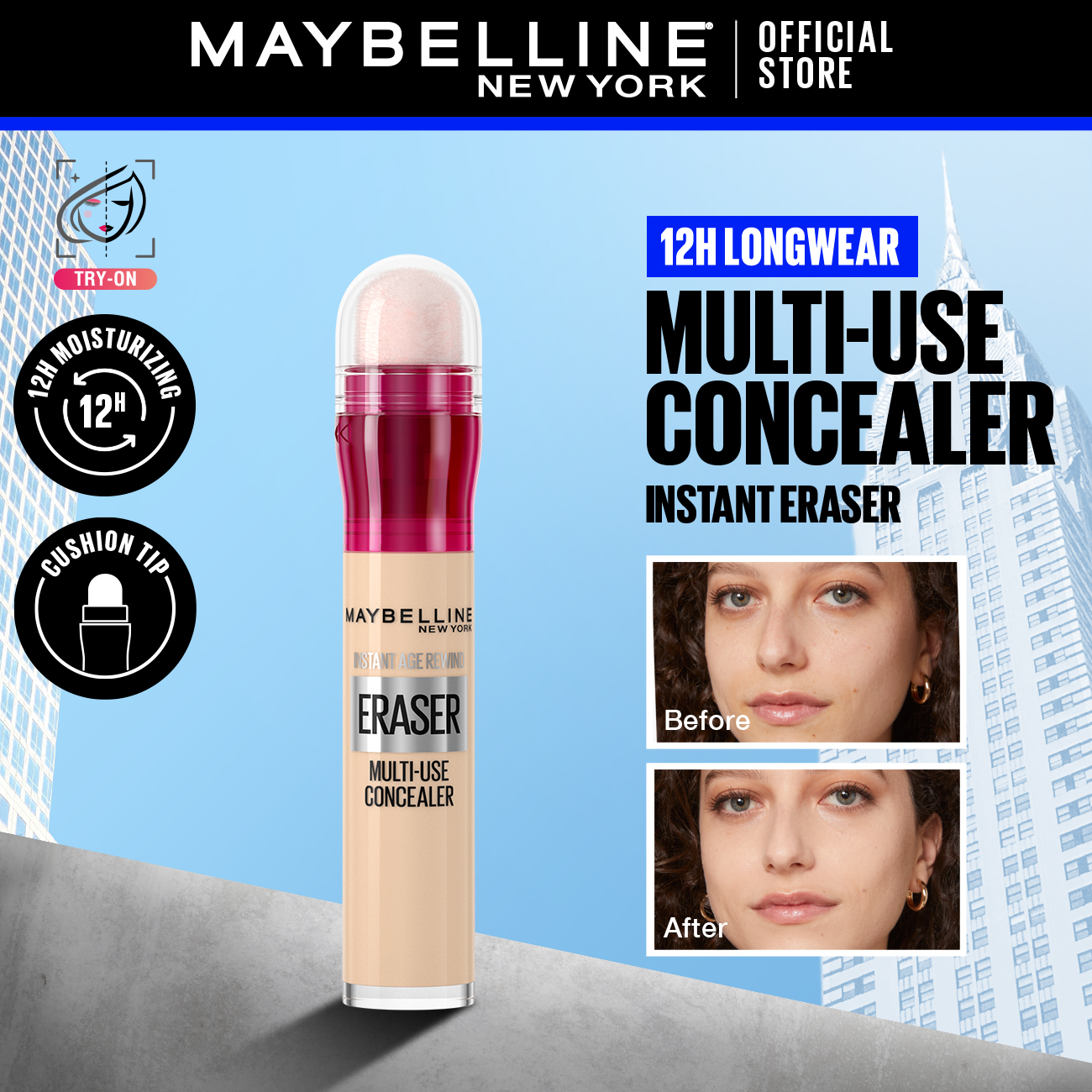 Discount on Maybelline  shoes - SKU:  Instant Age Rewind Multi-Use Concealer - Anti-Aging Benefits, Eyebag Concealer, Hydration, Correcto