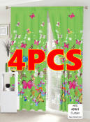 BEKE Waterproof Lace Curtains Set - 4PCS, Beige, 100x210CM