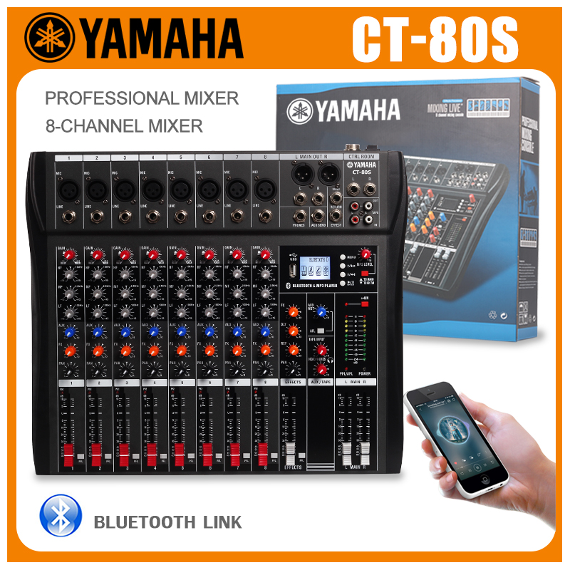 TFCFL 12 Channel Audio Mixer Bluetooth USB DJ Sound Mixing Console  Amplifier Studio