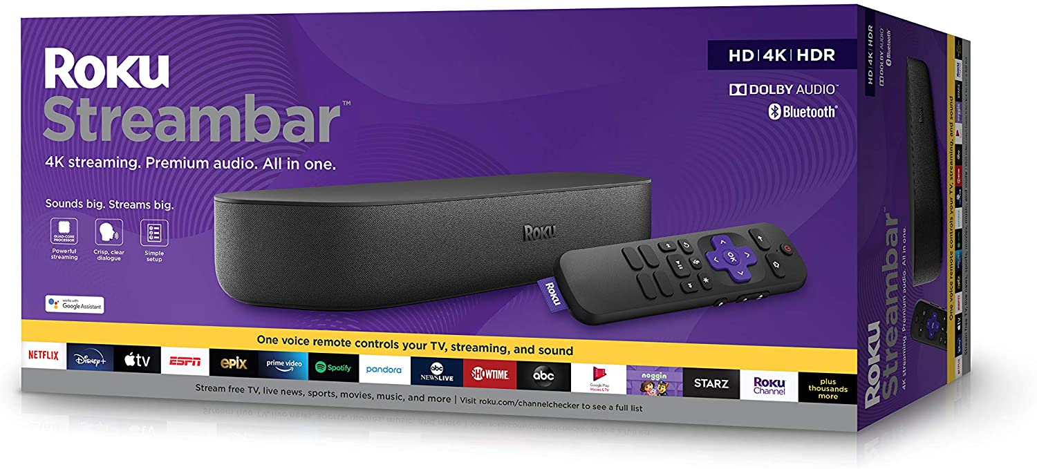 Roku Streambar 9102R 4K/HD/HDR Streaming Media Player Premium