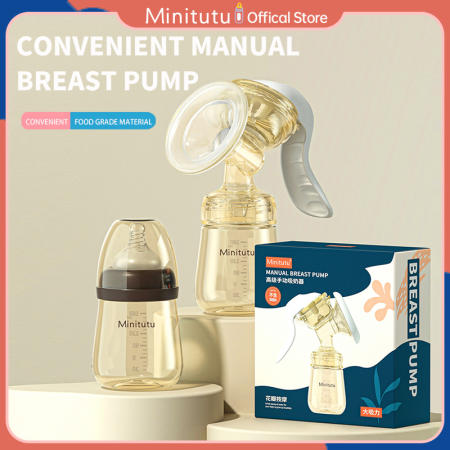 Minitutu Nano Antibacterial Manual Breast Pump with Painless Massage