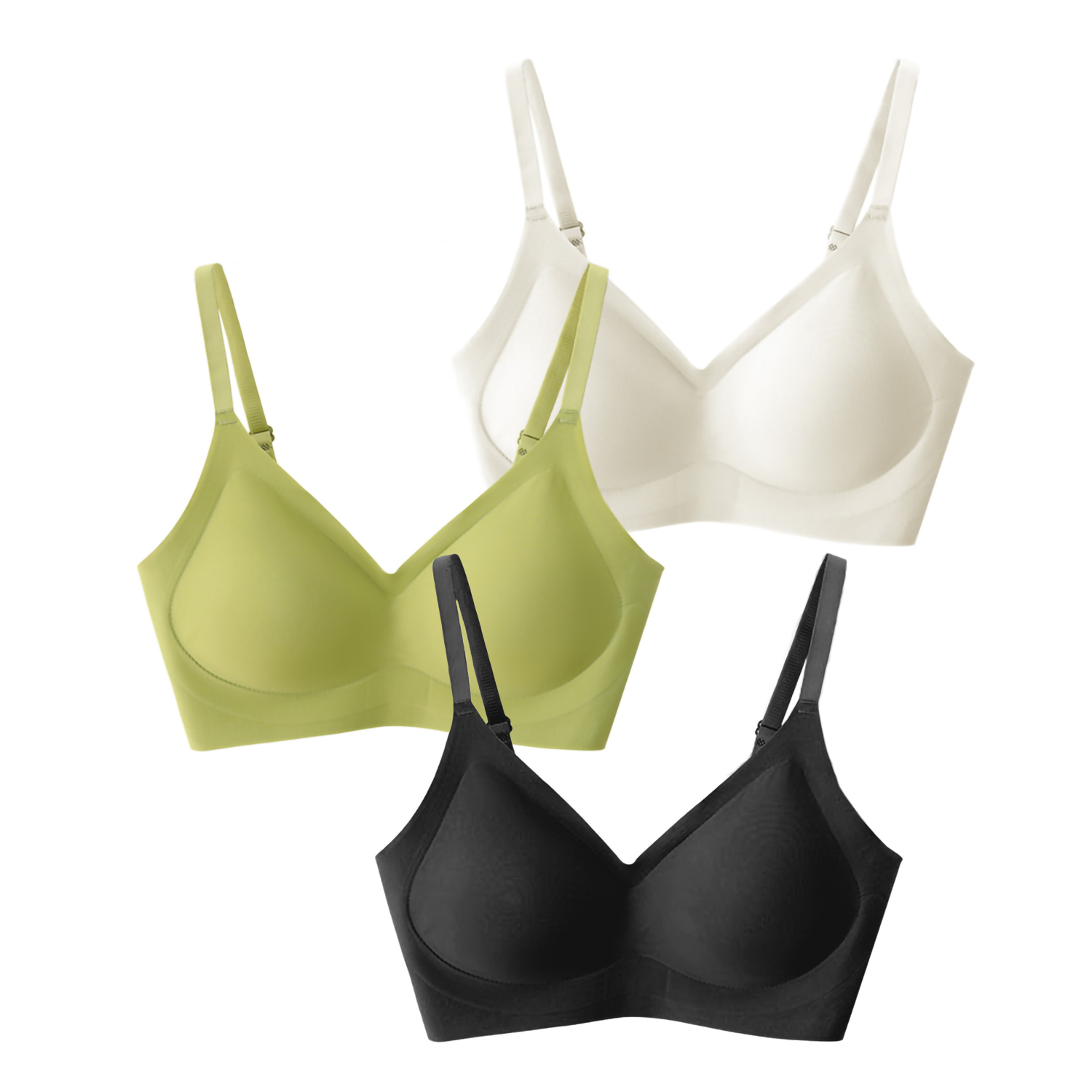 CLZOUD Full Support Bras for Women A Cotton Bra without Steel Ring