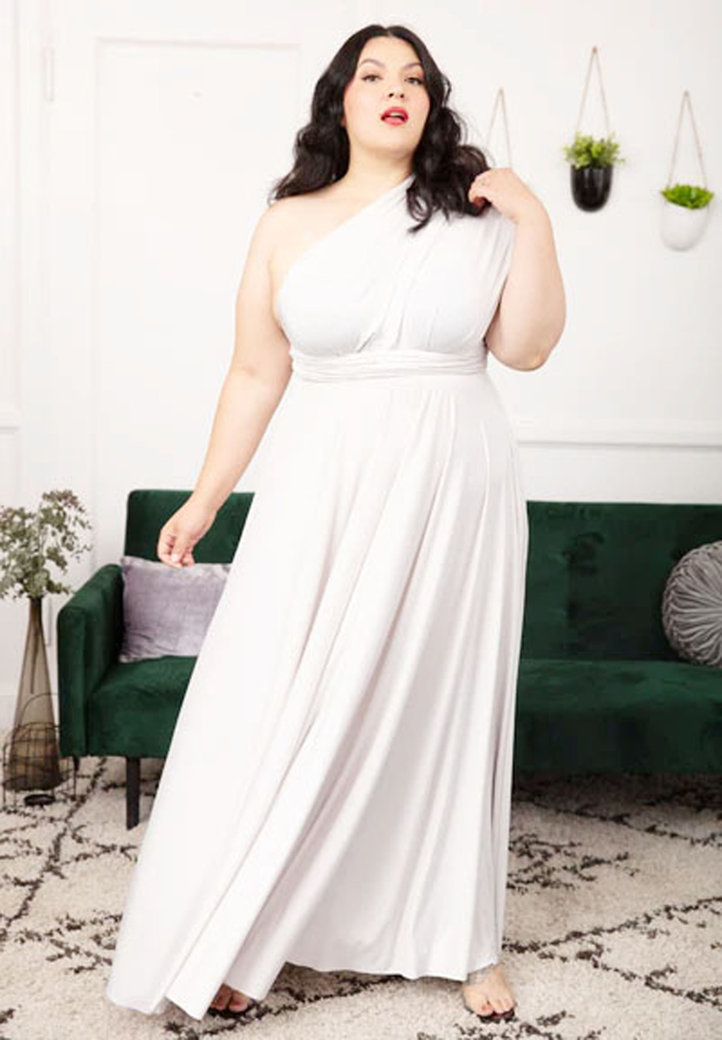 Plus size shop white tube dress