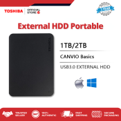 Toshiba Canvio Basics 1TB/2TB Portable USB 3.0 HDD