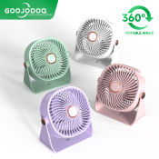 GOOJODOQ 2023 USB Rechargeable Mini Fan for Office and Student