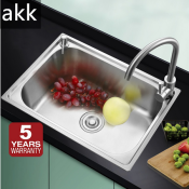 COCO Single Stainless Steel Kitchen Sink, Heavy-duty & Durable