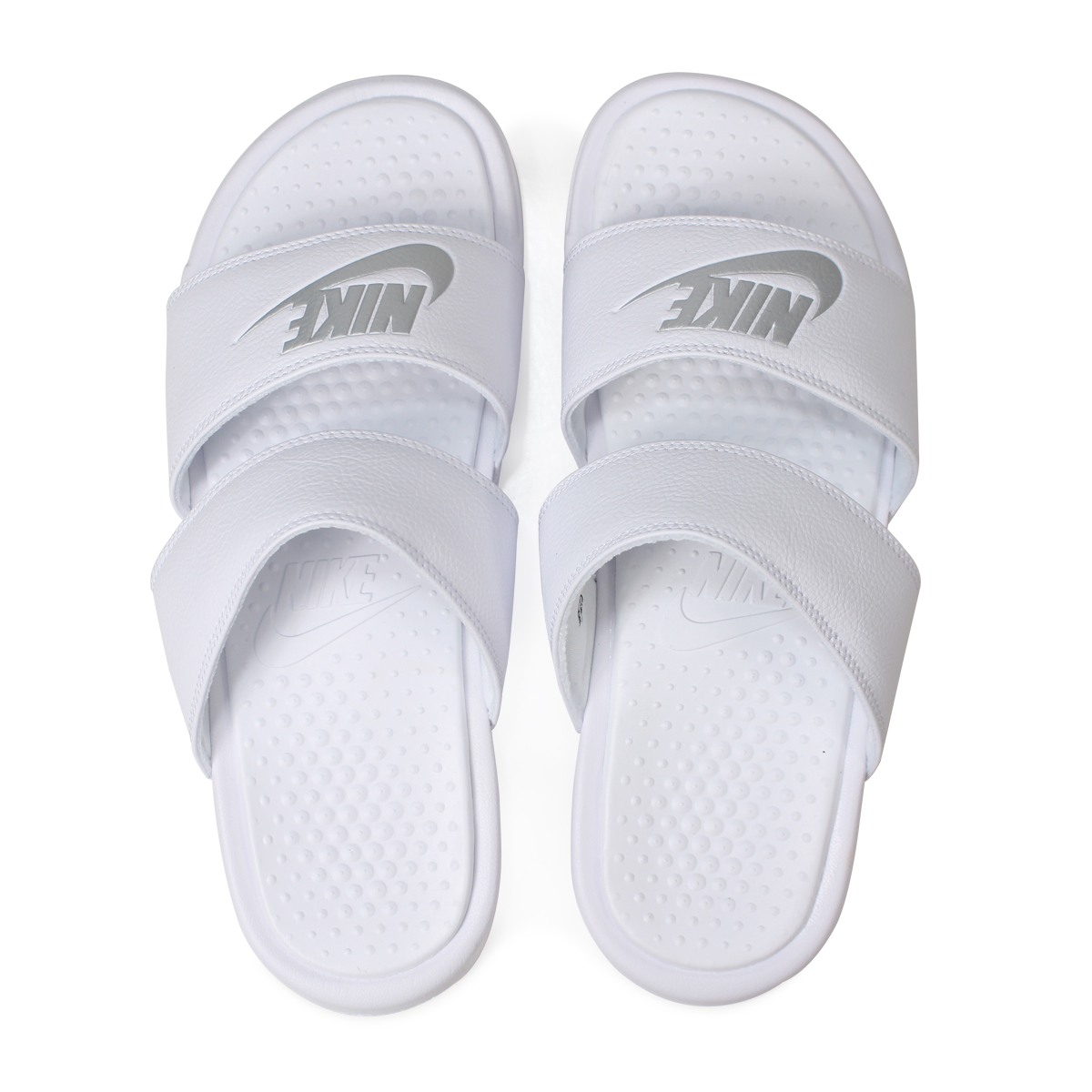 white nike duo slides