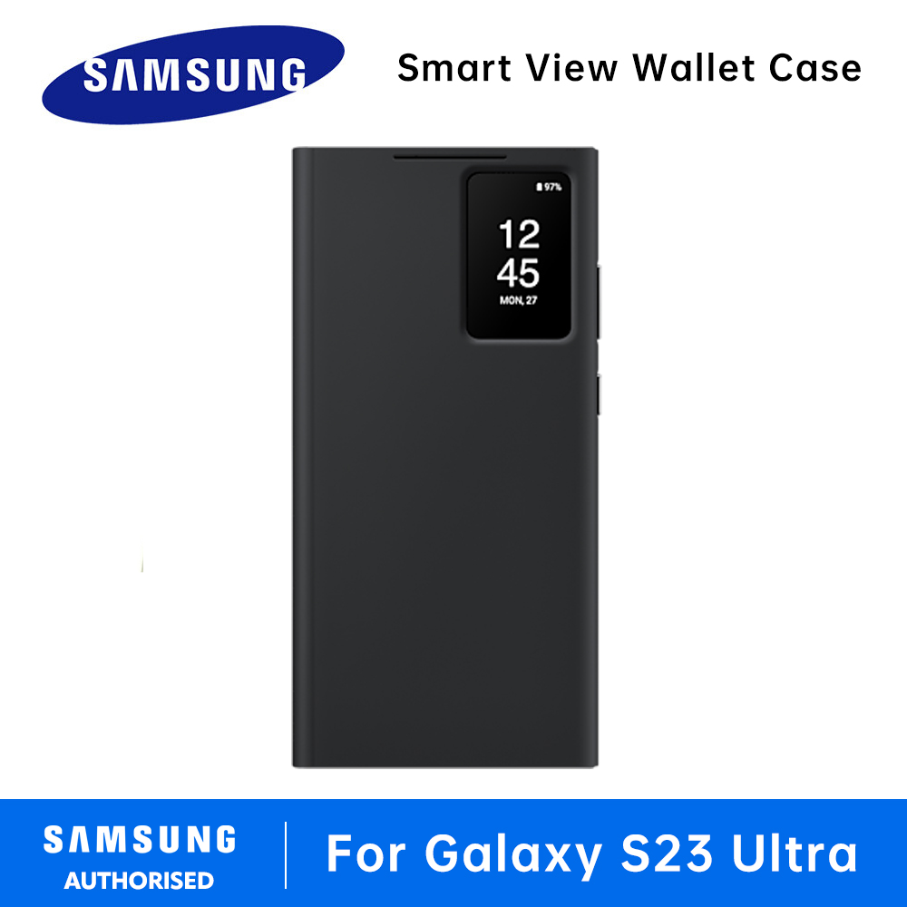 Original Samsung Galaxy S23 / S23+ / S23 Ultra Smart Clear View Cover Smart View Wallet Case LED Clear Cover S-View Wallet Case windows phone case - Image 3