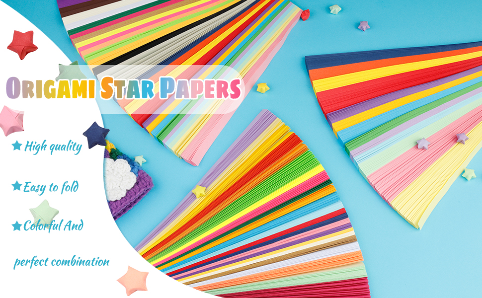 540Sheet Origami Stars Paper Strips27Colors Folding Paper