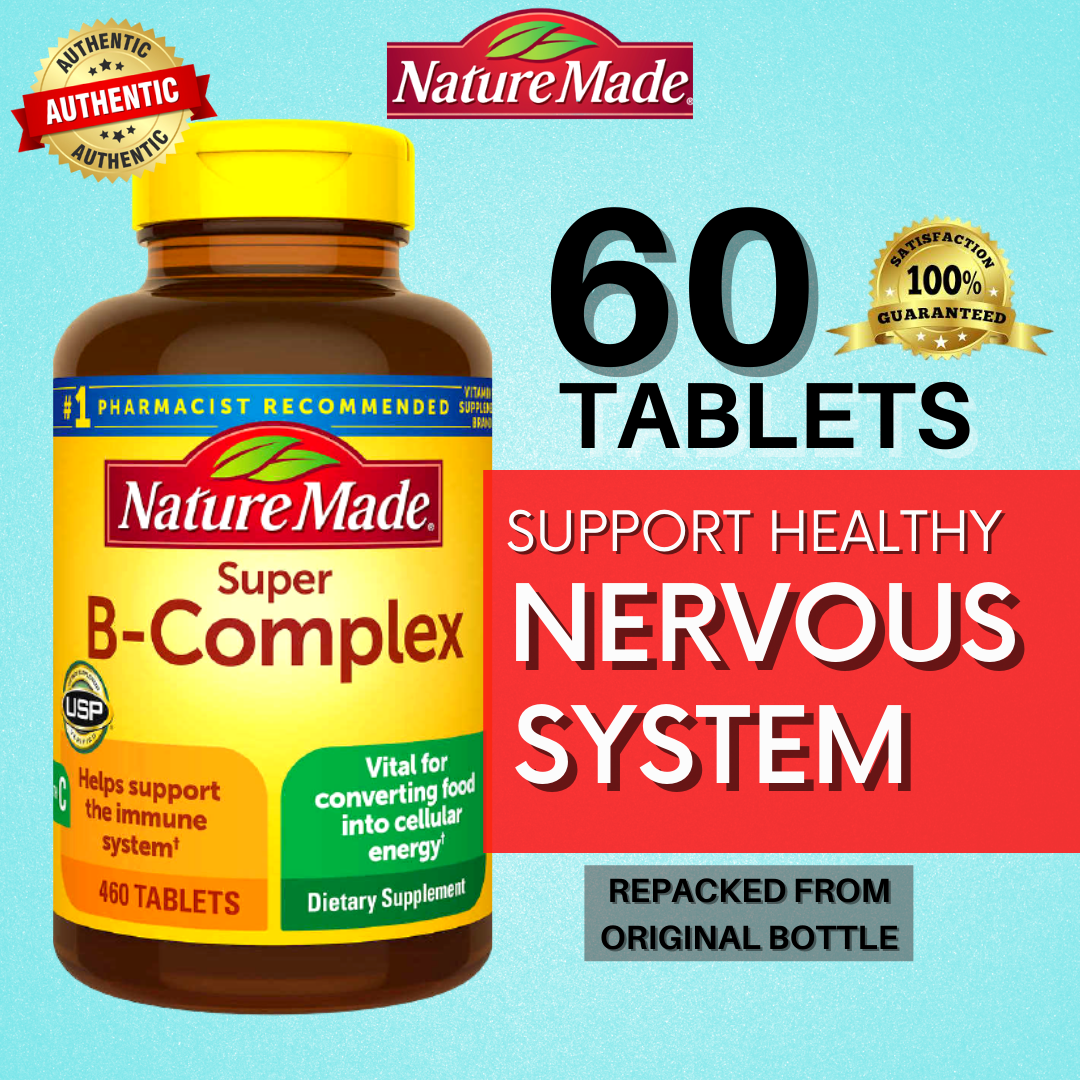 Nature Made Super B Complex with Vitamin C - 60 Tablets