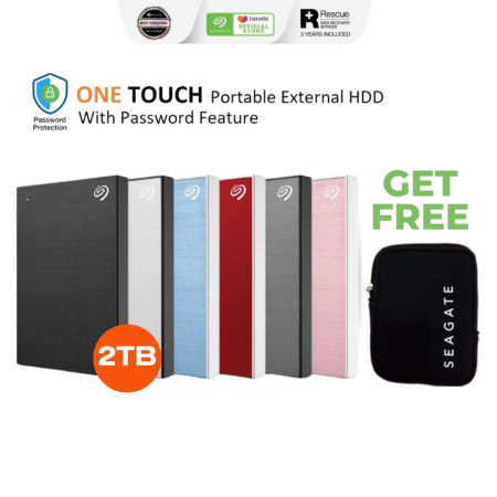 Seagate 2TB One Touch External Hard Drive for Mac/Windows