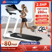Luxury Foldable Treadmill with Adjustable Slope and LED Screen