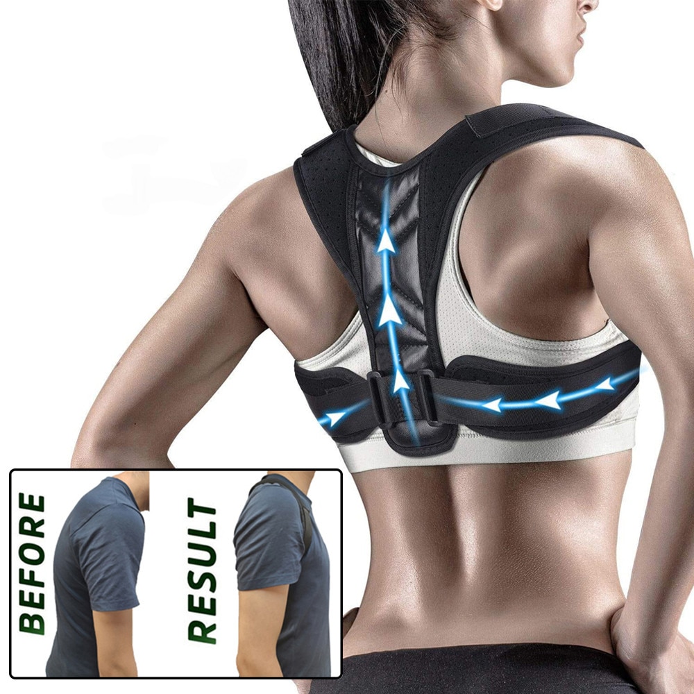 Adjustable Back Shoulder Belt Support Body Brace Back