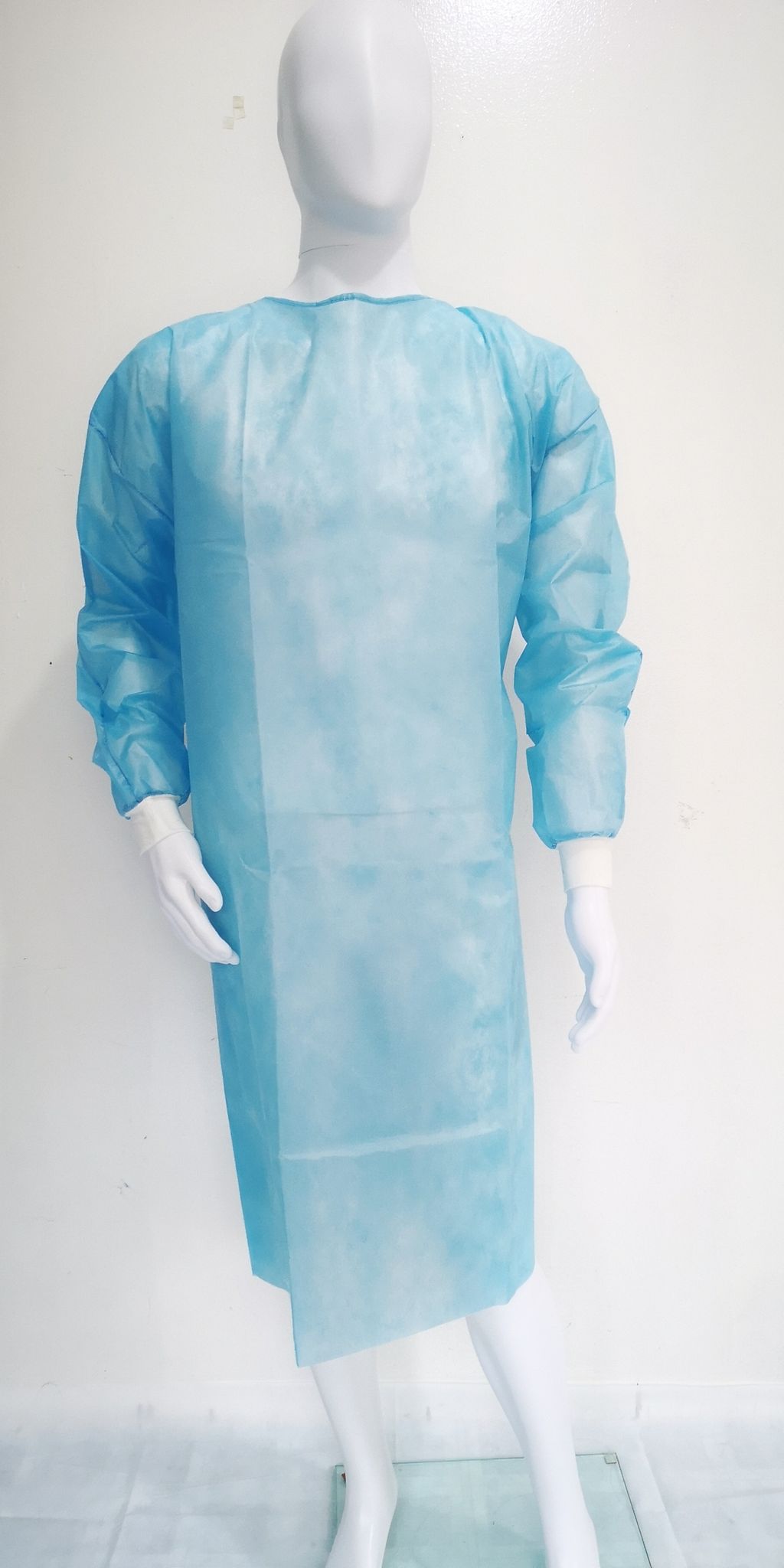 Ppe Disposable Isolation Gown PE Coated Polypropylene Lab Gown 40GSM Hospital Disposable Ppe Gown Disposable Protective Isolation Gown