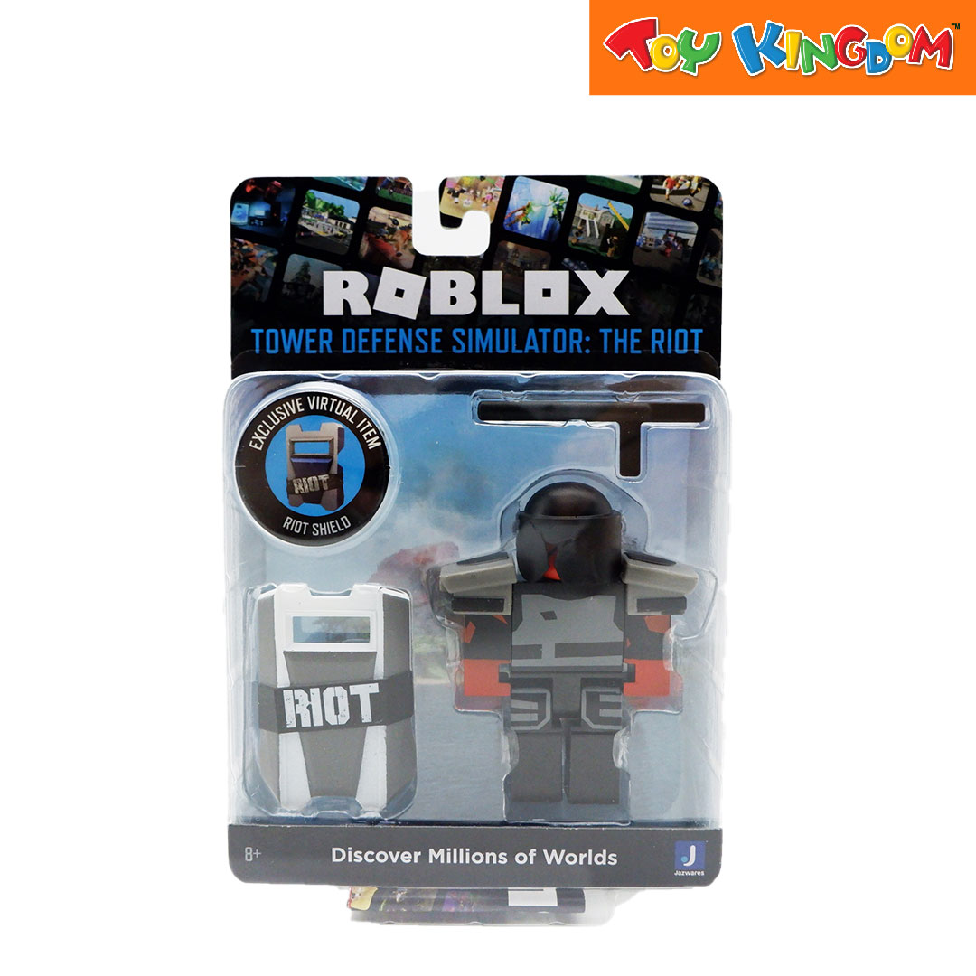 ROBLOX Action Figure COLLECTION TOWER DEFENSE SIMULATOR RIOT Virtual Code  SHIELD