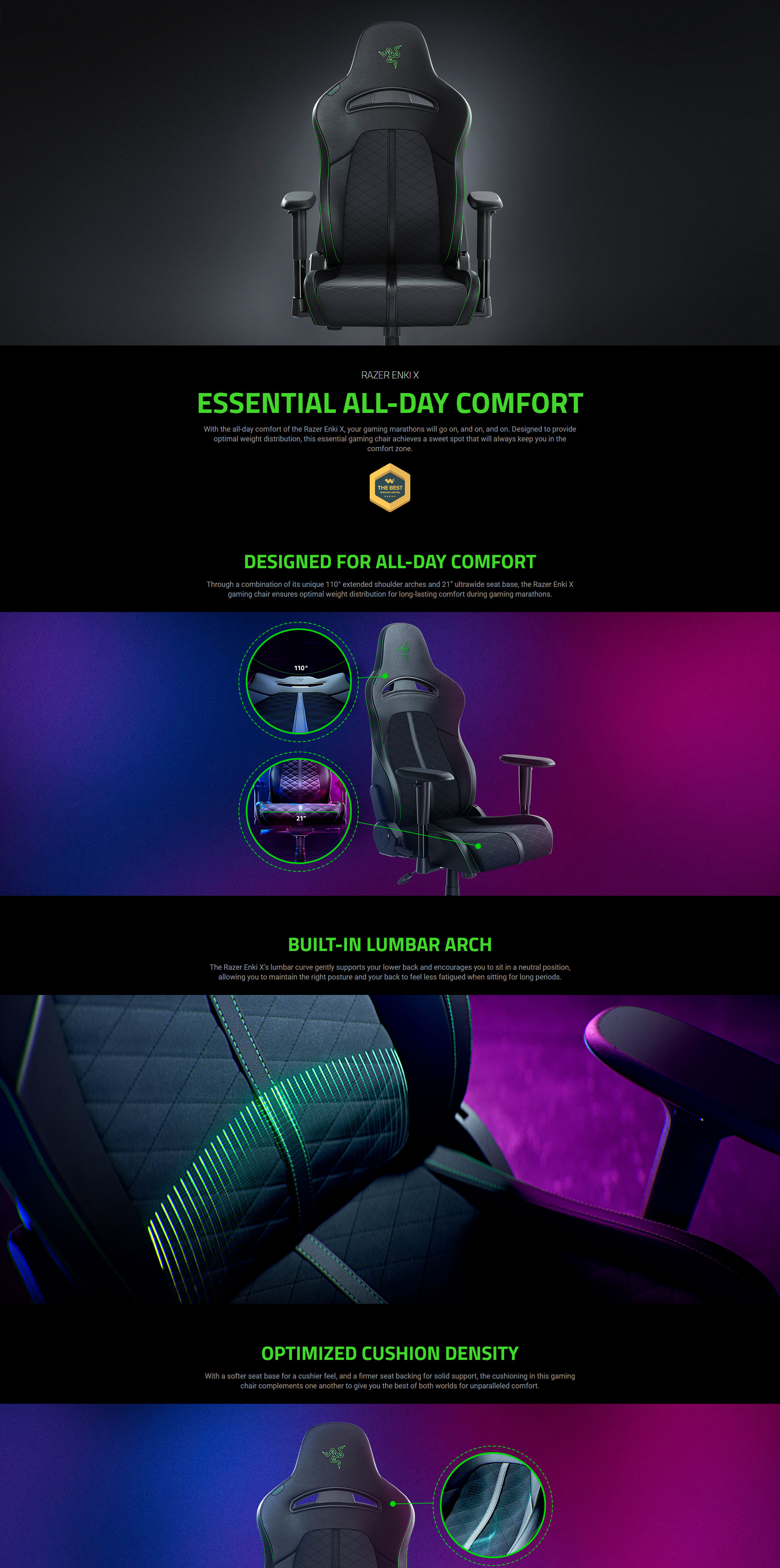 Best Buy: Razer Enki X Essential Gaming Chair for All-Day Comfort