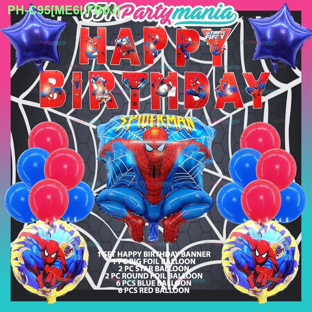 Spiderman balloons Happy Birthday Balloon Set and Banner For Birthday  Decoration Bundle For Boys | Lazada PH