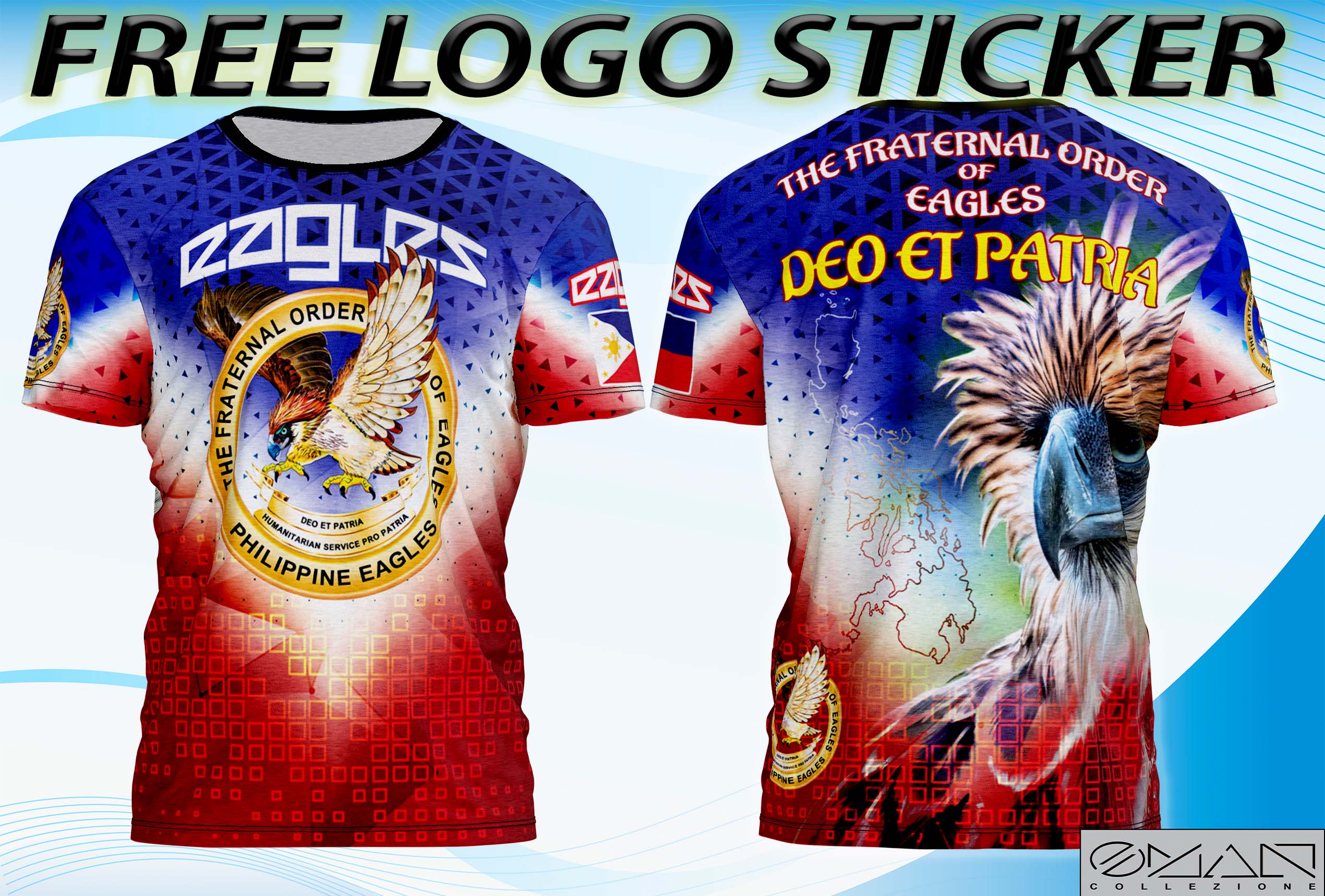 Full Sublimation for The Fraternal Order of Eagles Club. Available from  Medium to 2XL only. 50 stocks limited only. Do you need a club shirt for  your