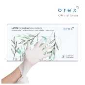 Orex Latex Disposable Examination Gloves - XS/S/M/L