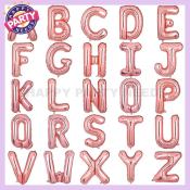 Rosegold 16" Foil Number & Letter Balloons - Party Supplies