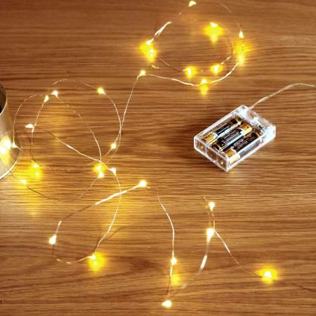 Copper wire fairy lights for bedroom, Christmas, parties (brand: ?)