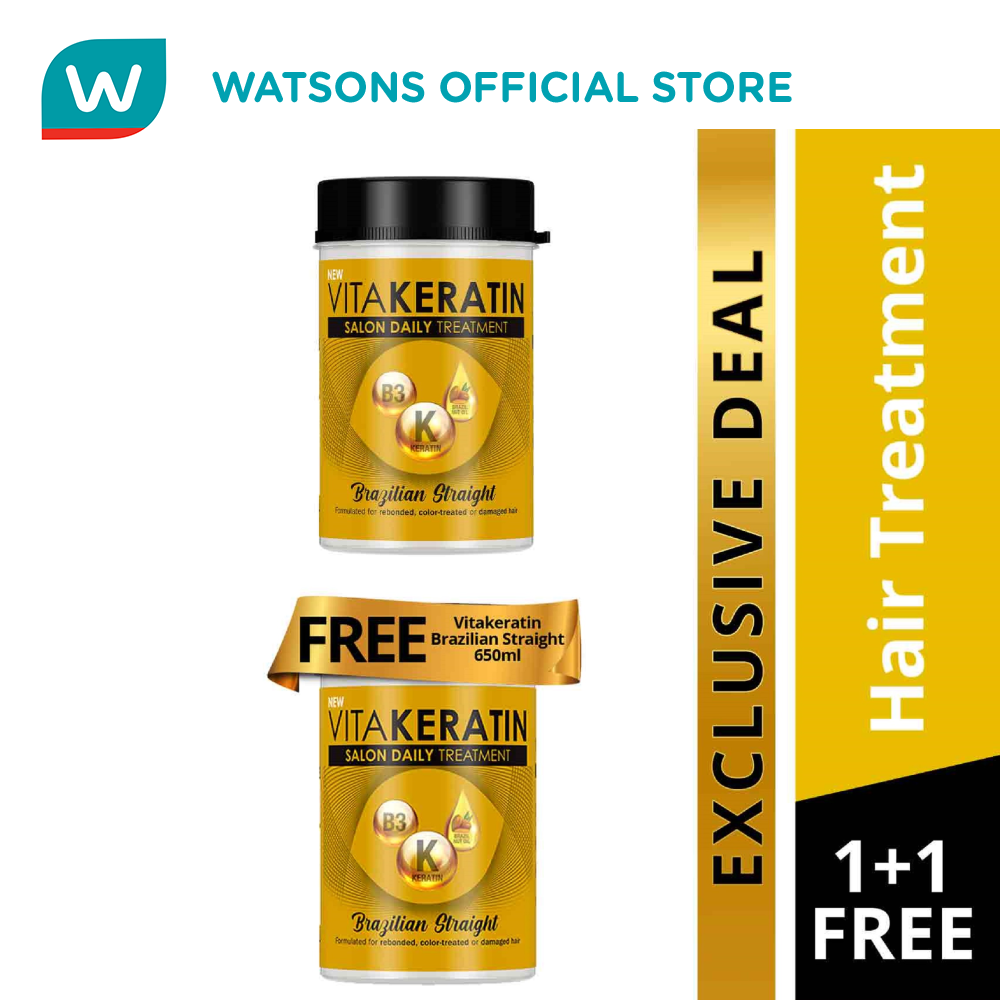 Lazada Philippines - VITAKERATIN Treatment Brazilian Straight 650ml BUY ONE GET ONE FREE