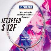 Victor JETSPEED S-12F 4U Carbon Badminton Racket with Gifts