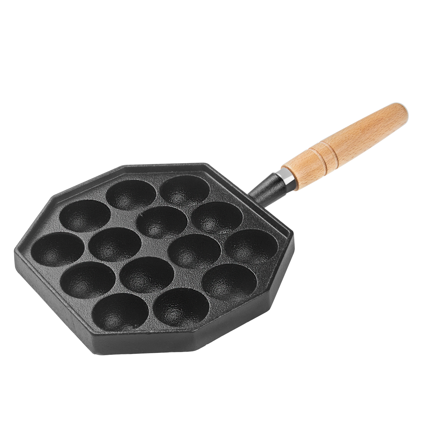 Indoor and Outdoor Cooking,Camping Stovetop BBQ,Baking Cake Pops Grill 16 holes /4cm,thicken iron Cooker King Seasoned Cast Iron Takoyaki Pan 