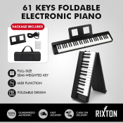 Rixton Folding Piano Keyboard with Full Size Keys
