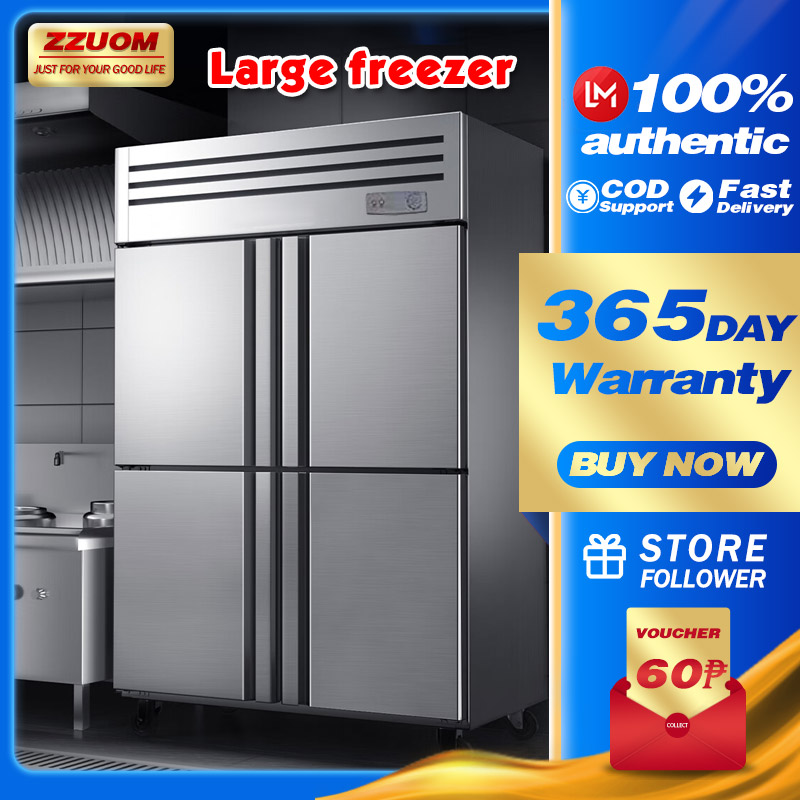 ZZUOM Large Capacity Four-Door Freezer for Commercial Kitchens