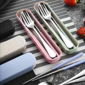 TG Nordic Style Stainless Steel 3-in-1 Travel Cutlery Set