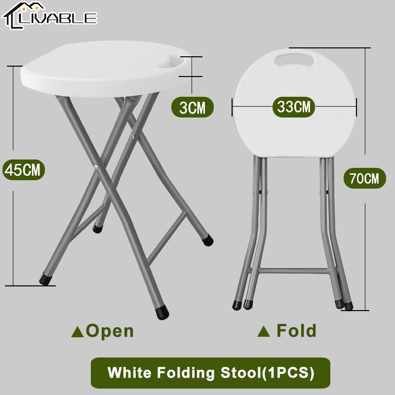 LIVABLE Folding Table 4FT (122cm) Folding Half Table Outdoor Portable Folding Table Long Table Dining Table Office Table - Image 4