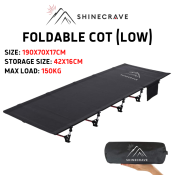 SHINECRAVE Ultralight Outdoor Camping Cot Bed with Storage Bag