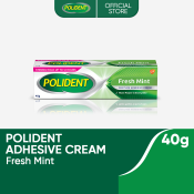 Polident Denture Adhesive Cream: Strong Hold, Minty Fresh, Lasts 12-h