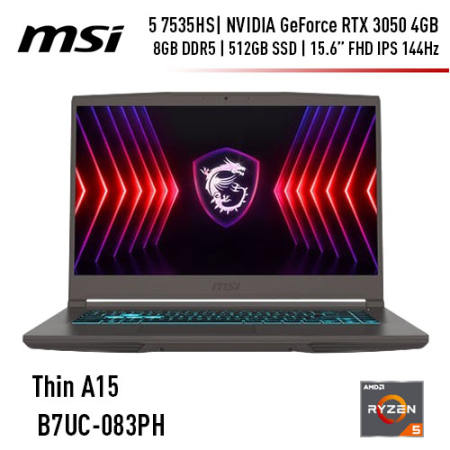 MSI A15 Gaming Laptop with Ryzen 5 and RTX 3050