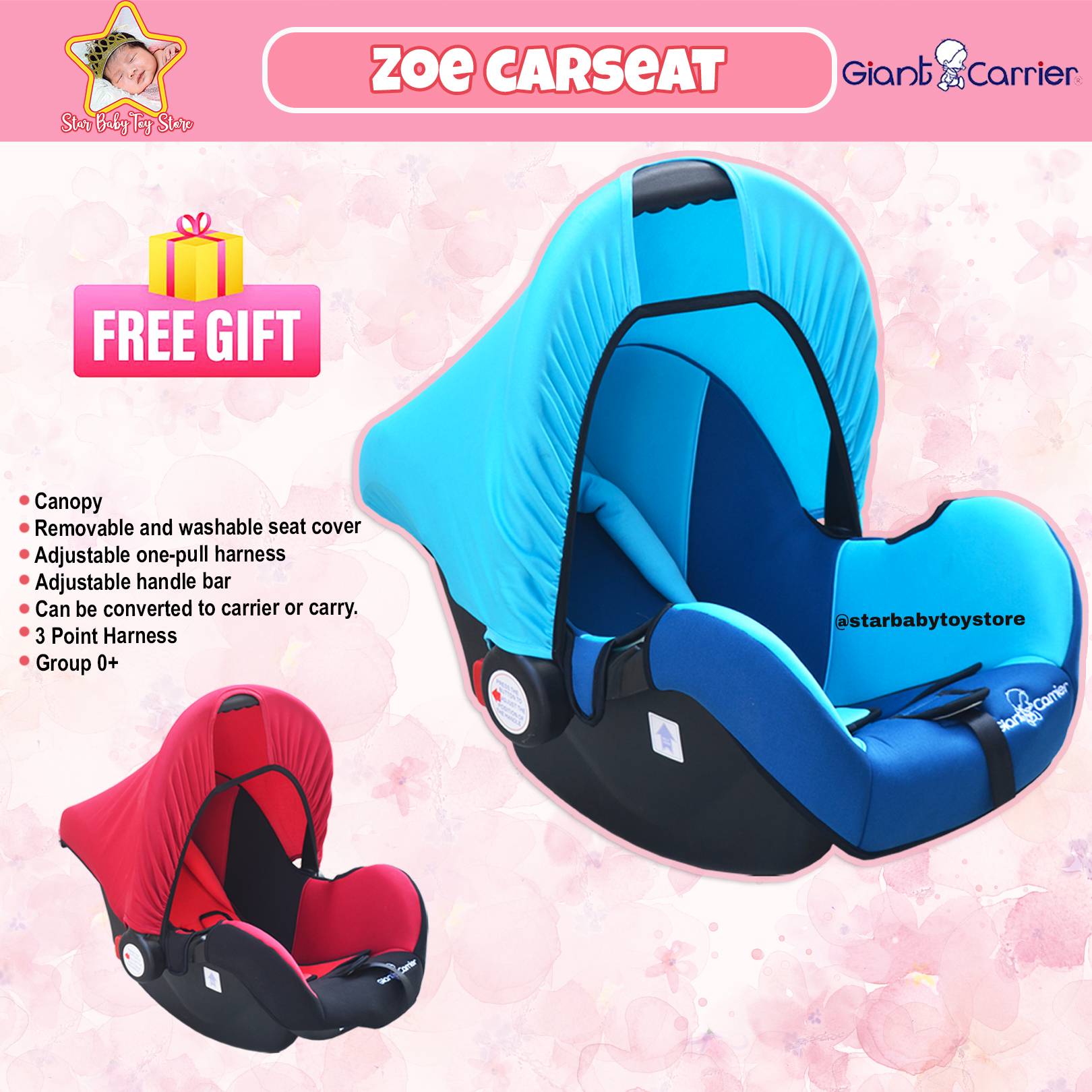 Giant carrier 2024 zander car seat