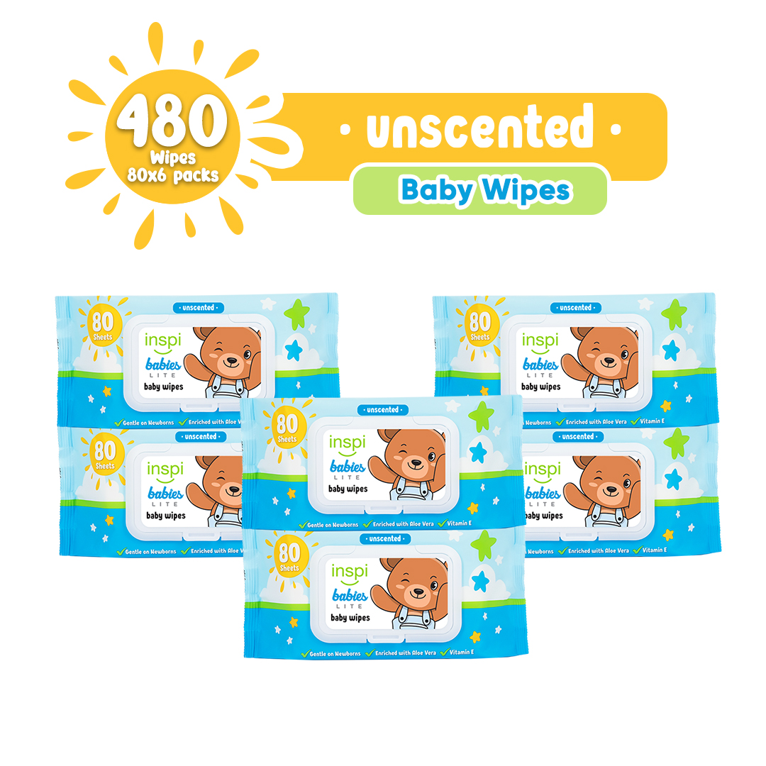 INSPI Babies Unscented Baby Wipes Bundle - 480 Sheets