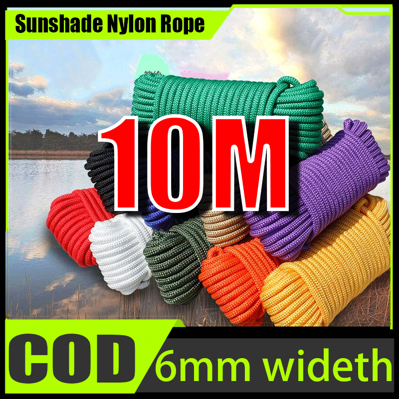 6mm 8mm 9.5mm Paracord 10m 20m 30m Climbing Rope Outdoor Camping Hiking  Fishing Hunting Survival Safety Rope Equipment Supplies