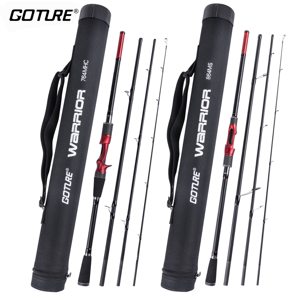 Goture MH+H Double Tips Fishing Rod 30T Carbon Fiber Spinning Casting Rod  1.83m-2.4m Lure Rod For Saltwater Freshwater 7-45g